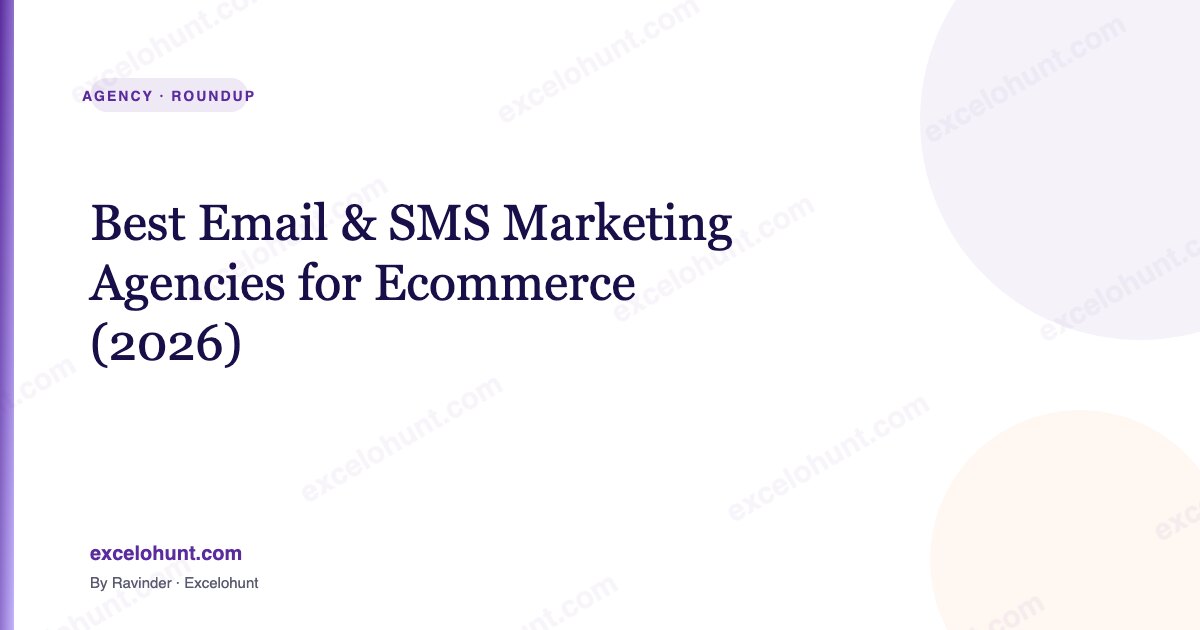 Best Email & SMS Marketing Agencies for Ecommerce (2026)