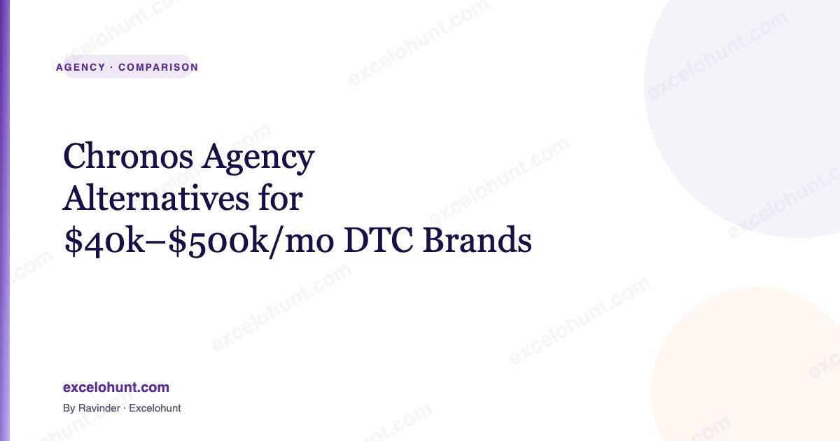 Chronos Agency Alternatives for $40k–$500k/mo DTC Brands