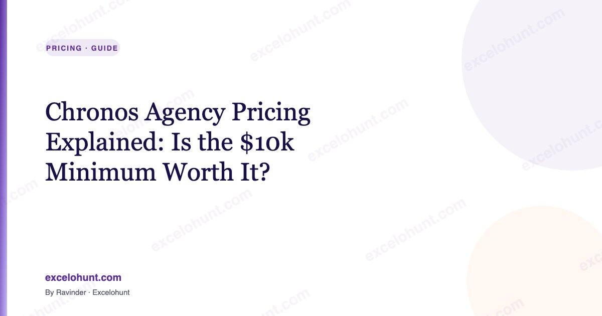 Chronos Agency Pricing Explained: Is the $10k Minimum Worth It?