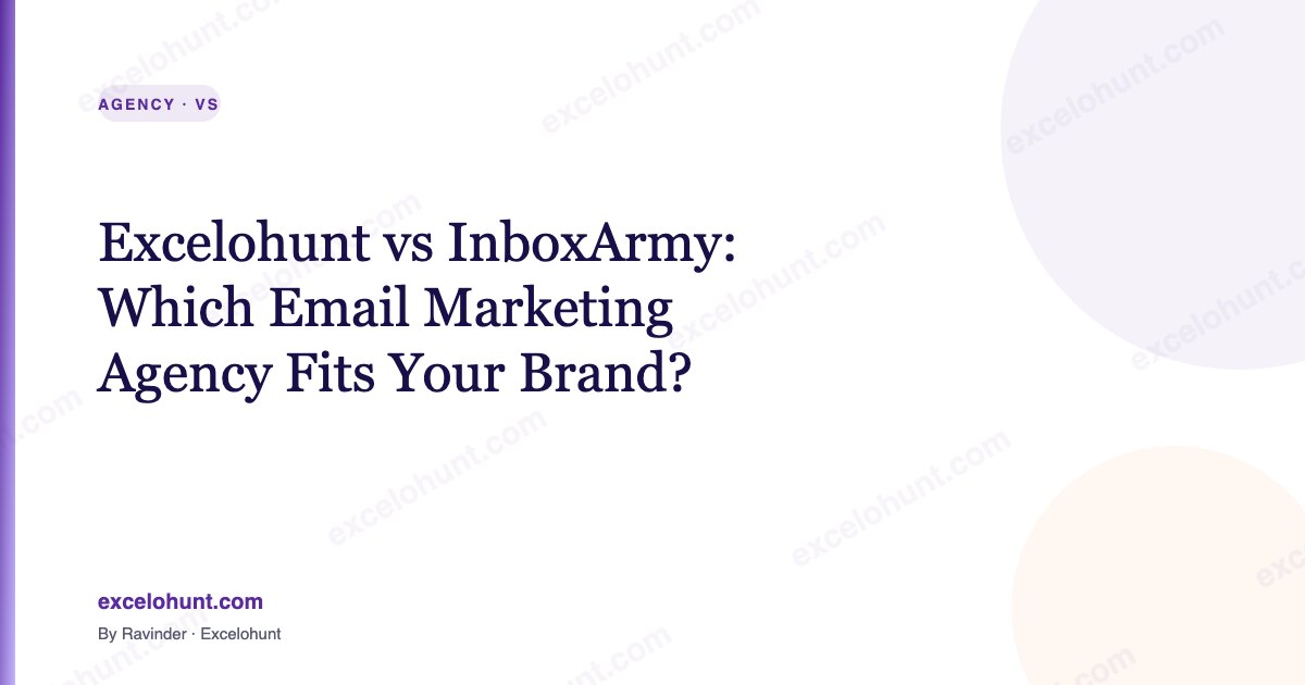 Excelohunt vs InboxArmy: Which Email Marketing Agency Fits Your Brand?