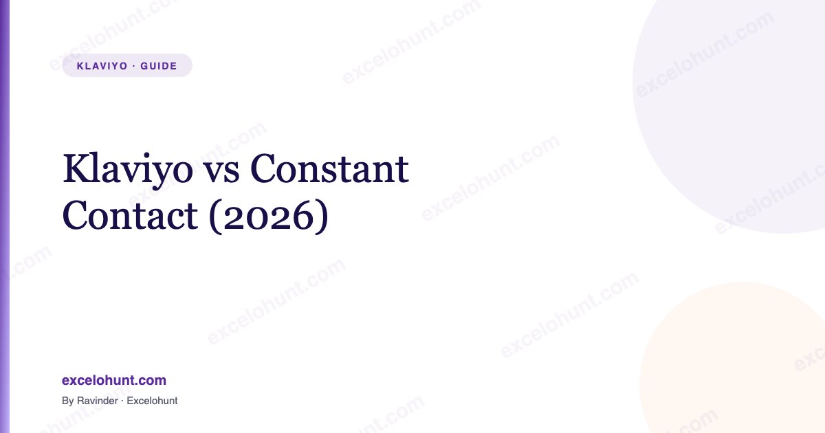 Klaviyo vs Constant Contact (2026)