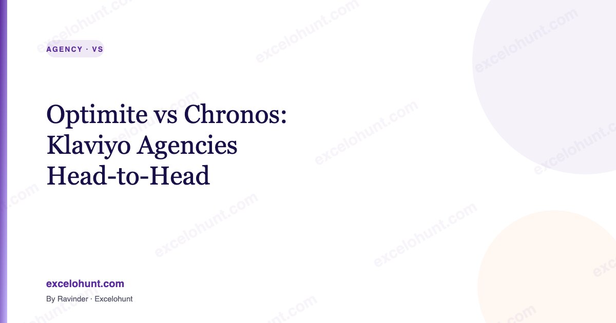 Optimite vs Chronos: Klaviyo Agencies Head-to-Head